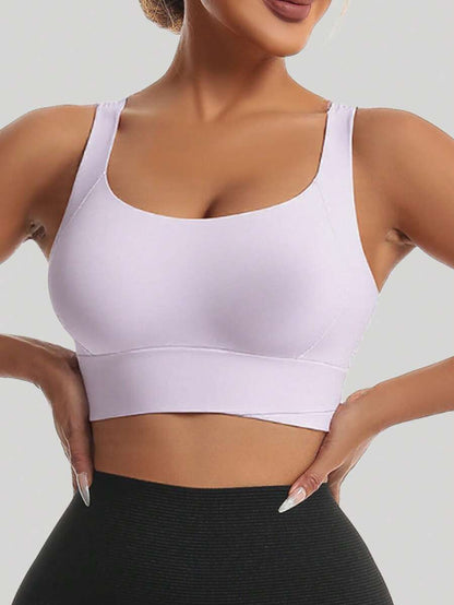 Sculpted Racerback Crop Bra