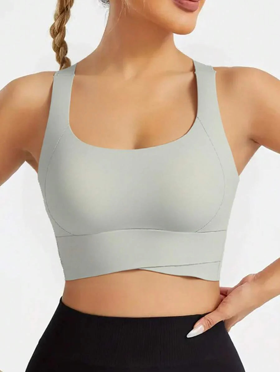 Sculpted Racerback Crop Bra