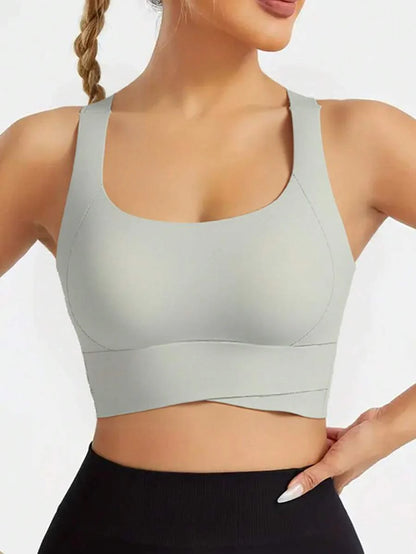 Sculpted Racerback Crop Bra