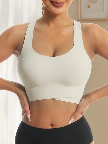 Sculpted Racerback Crop Bra