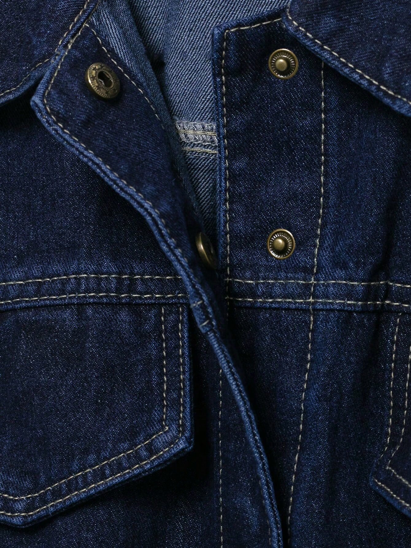 Retro Belted Denim Collar Jacket