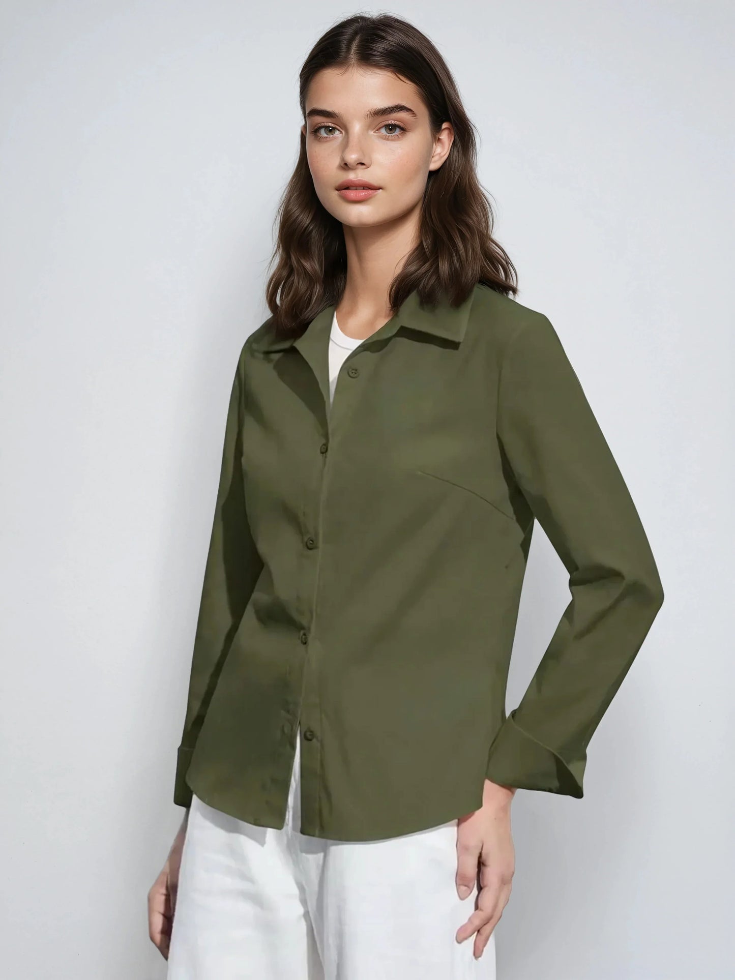 Lapel Button Shirt Casual Vintage Classic Collection
