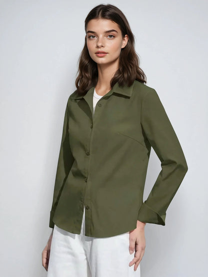 Lapel Button Shirt Casual Vintage Classic Collection