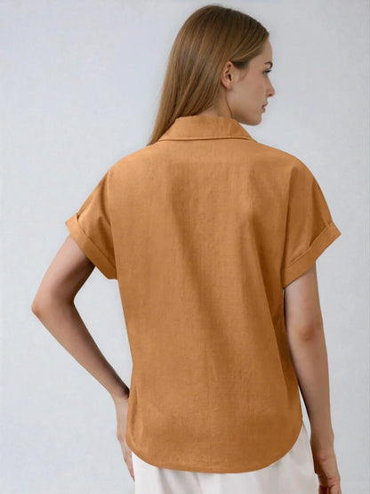Front Open Collar Casual Shirt Button Front Classic Fit