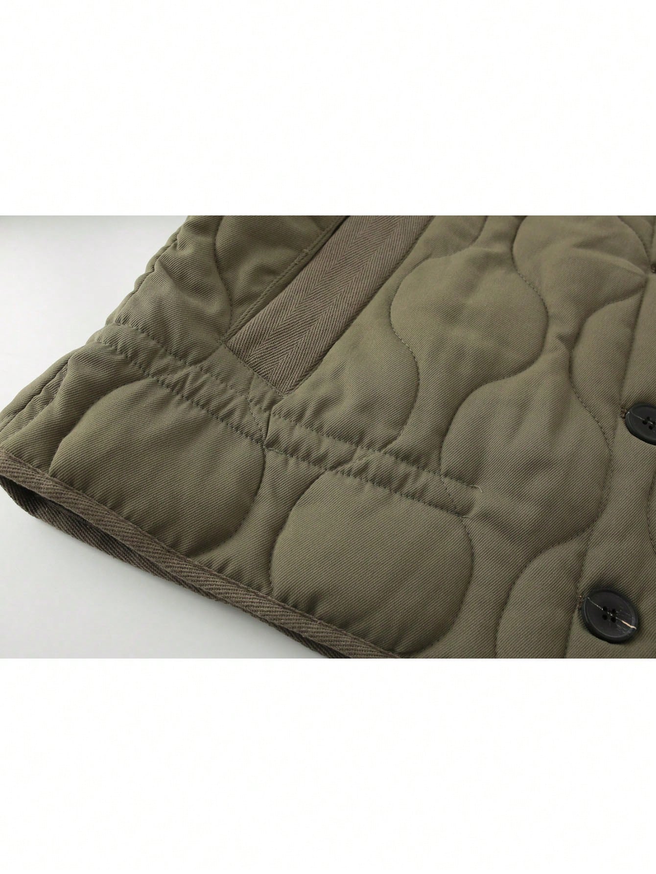 Quilted Padded Zip Front Jacket With Pockets
