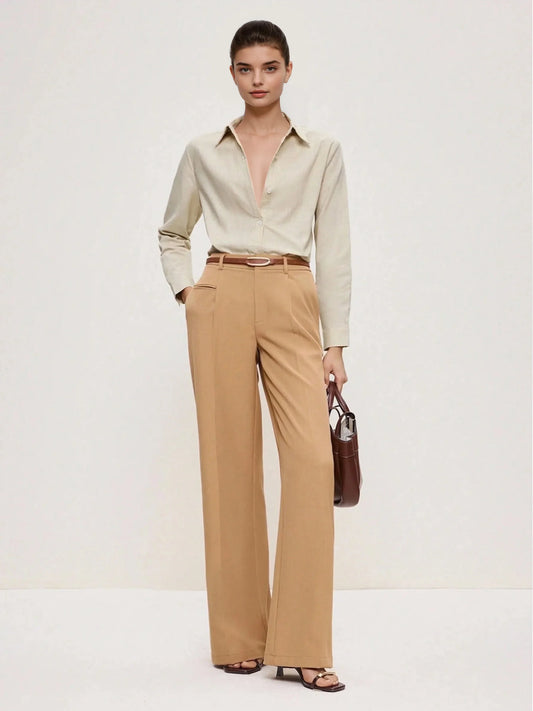 Timeless Style Shirt Button Front With Collar Long Sleeve