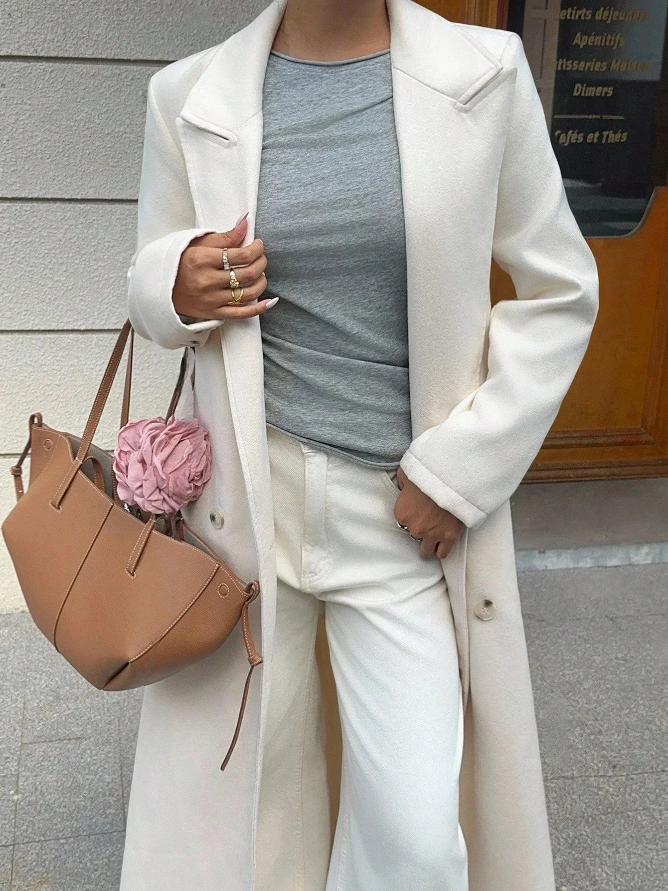 Wool Coat Double Breasted For Elegant Autumn Style