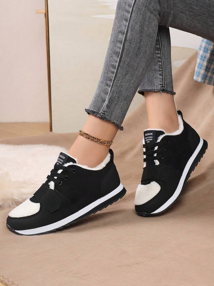 Faux Suede Fleece Lined Winter Sneakers