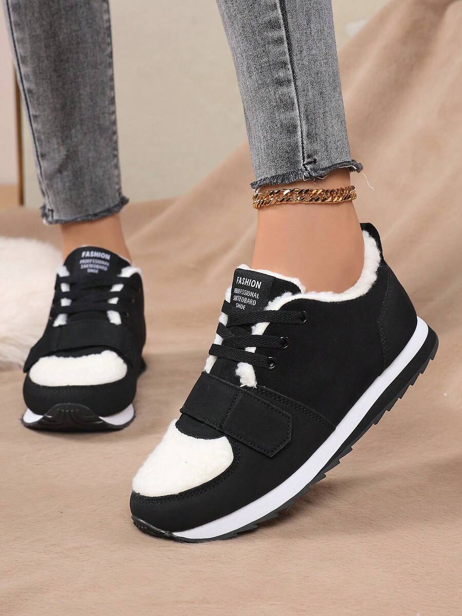 Faux Suede Fleece Lined Winter Sneakers