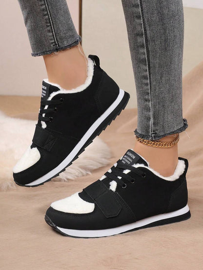 Faux Suede Fleece Lined Winter Sneakers