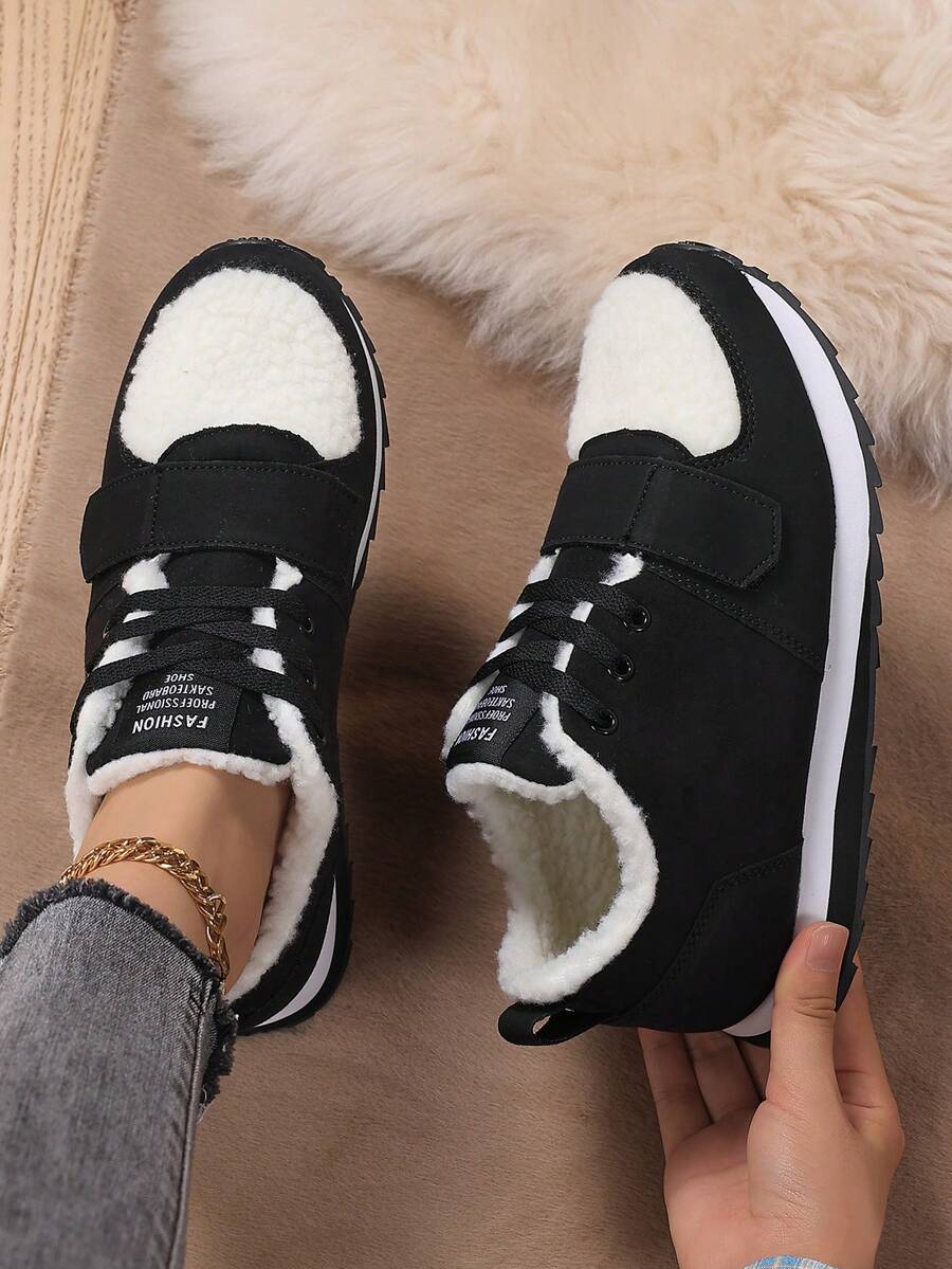 Faux Suede Fleece Lined Winter Sneakers