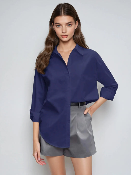 Button-up Shirt For Effortless Office Wear