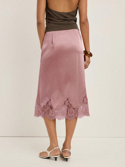 Elegant Black Asymmetrical Lace Hem Skirt With Fringe Plaid A Line For Night Out And Party Wear
