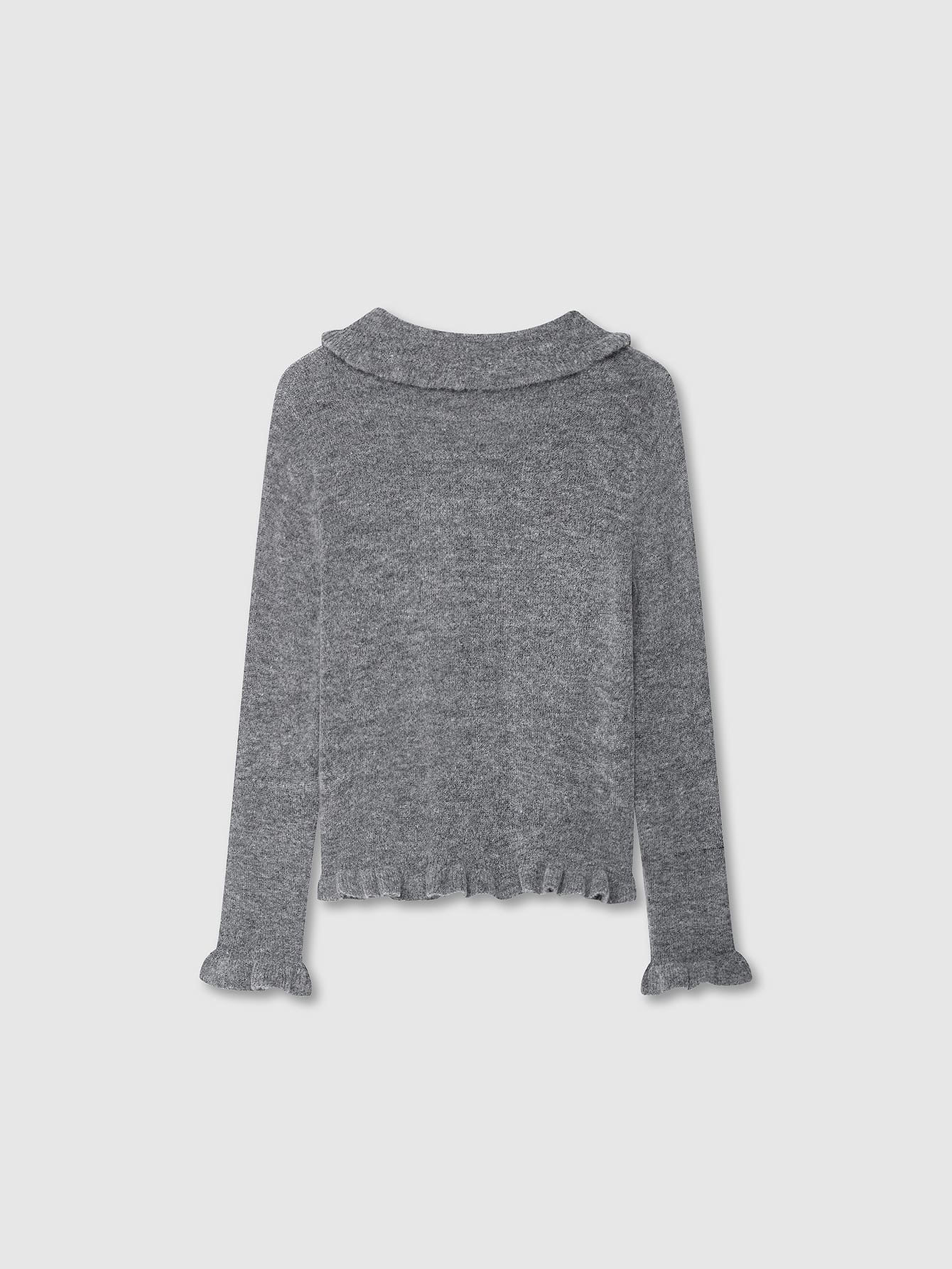 Layered Collar Baroque Knit Cardigan
