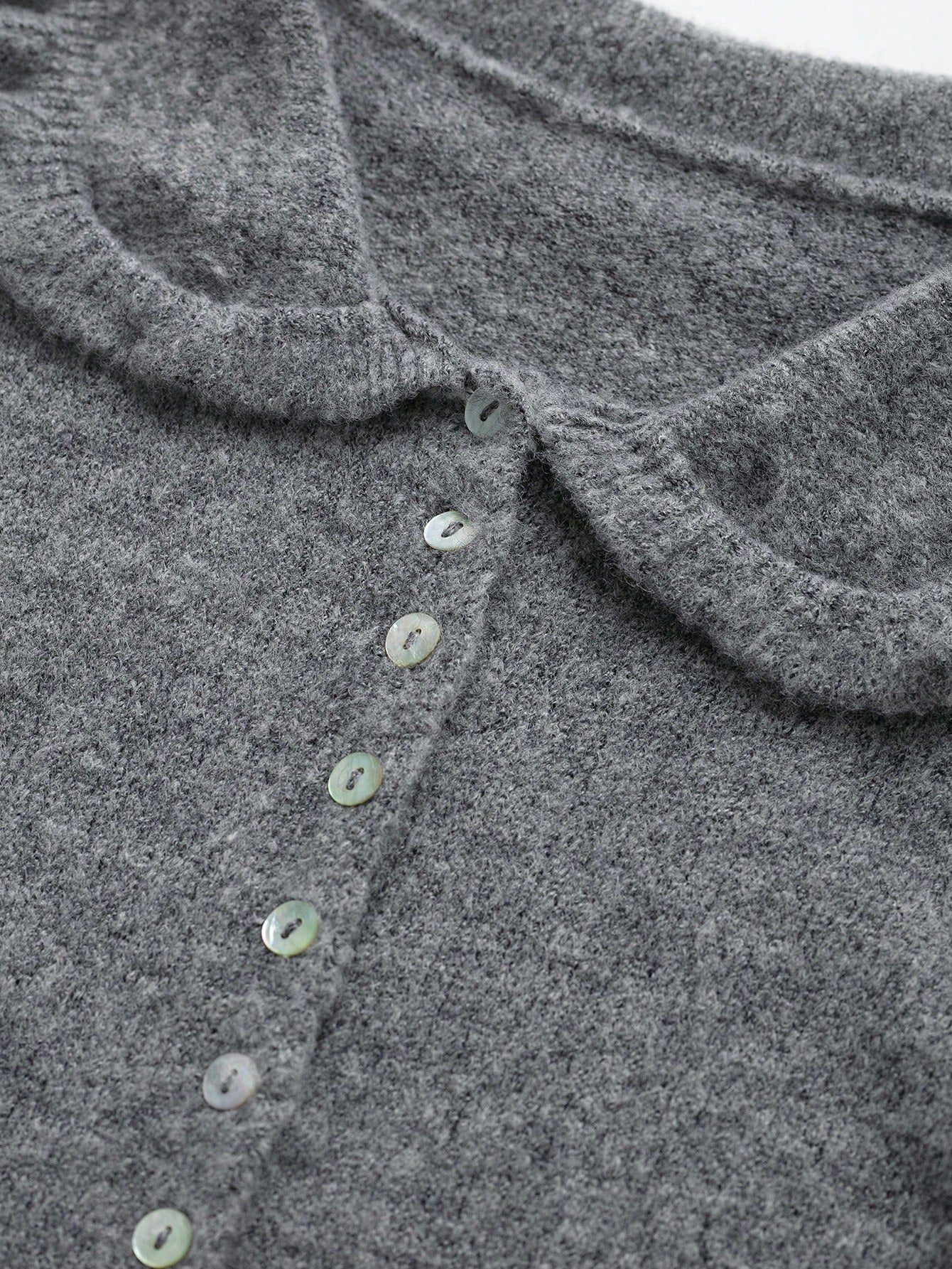 Layered Collar Baroque Knit Cardigan
