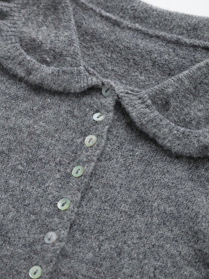 Layered Collar Baroque Knit Cardigan