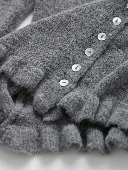 Layered Collar Baroque Knit Cardigan