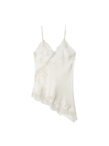 Contrast Lace Spaghetti Strap Top