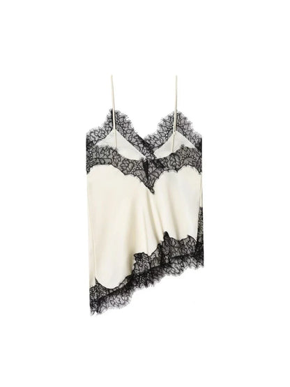 Contrast Lace Spaghetti Strap Top