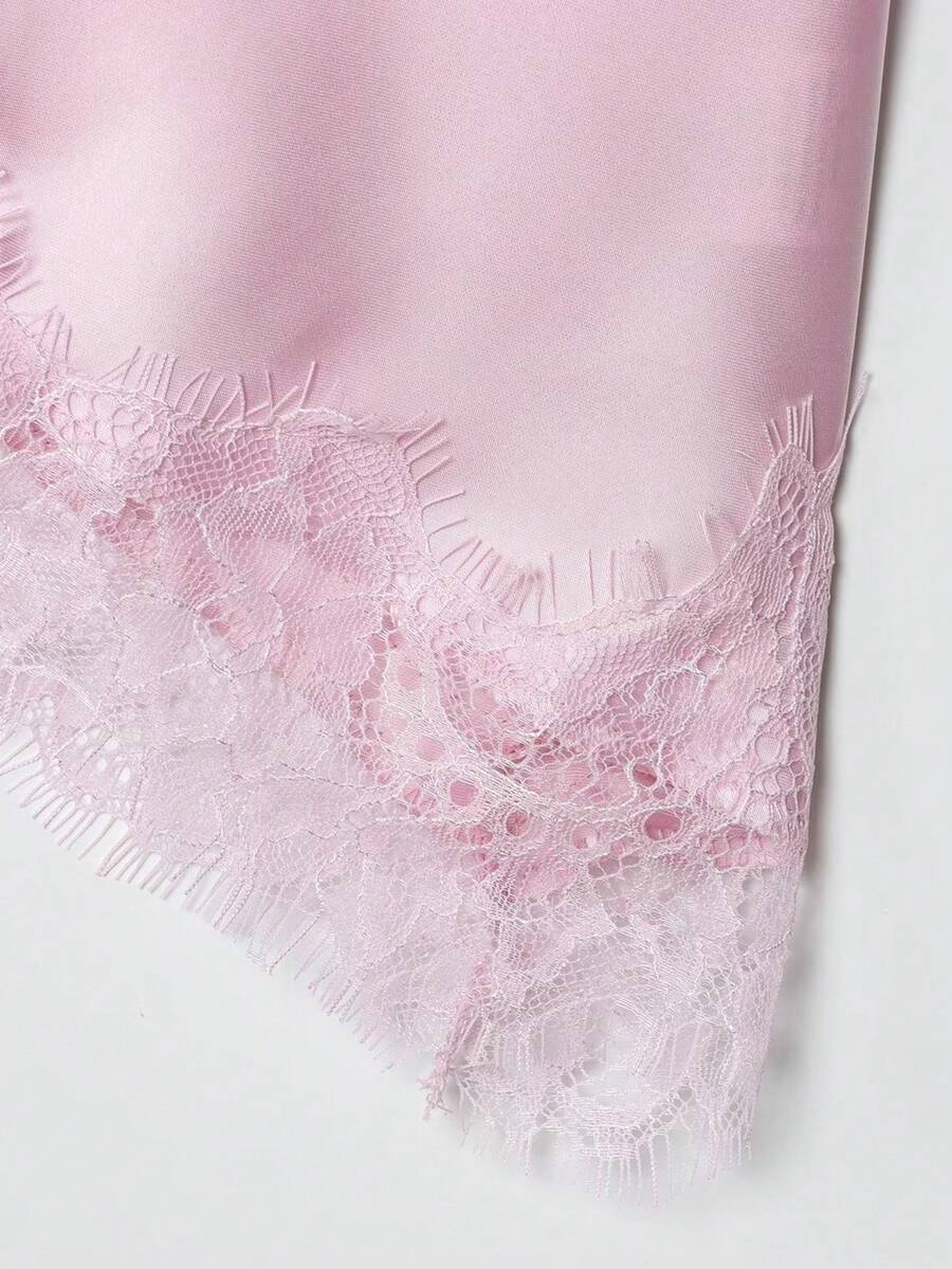 Contrast Lace Spaghetti Strap Top