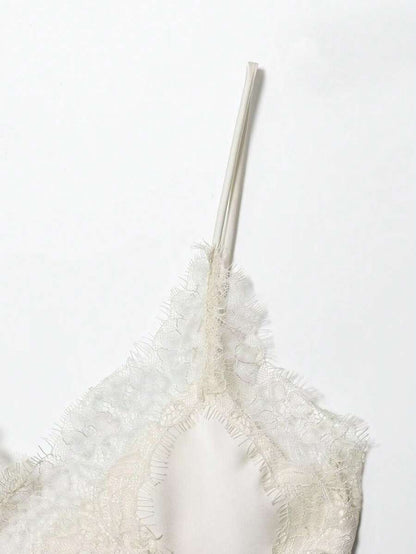 Contrast Lace Spaghetti Strap Top