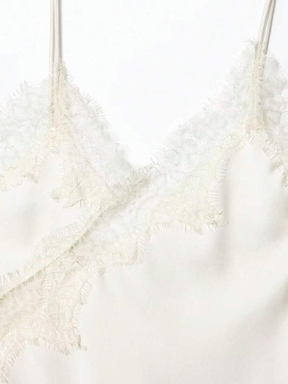 Contrast Lace Spaghetti Strap Top