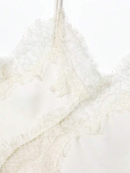 Contrast Lace Spaghetti Strap Top