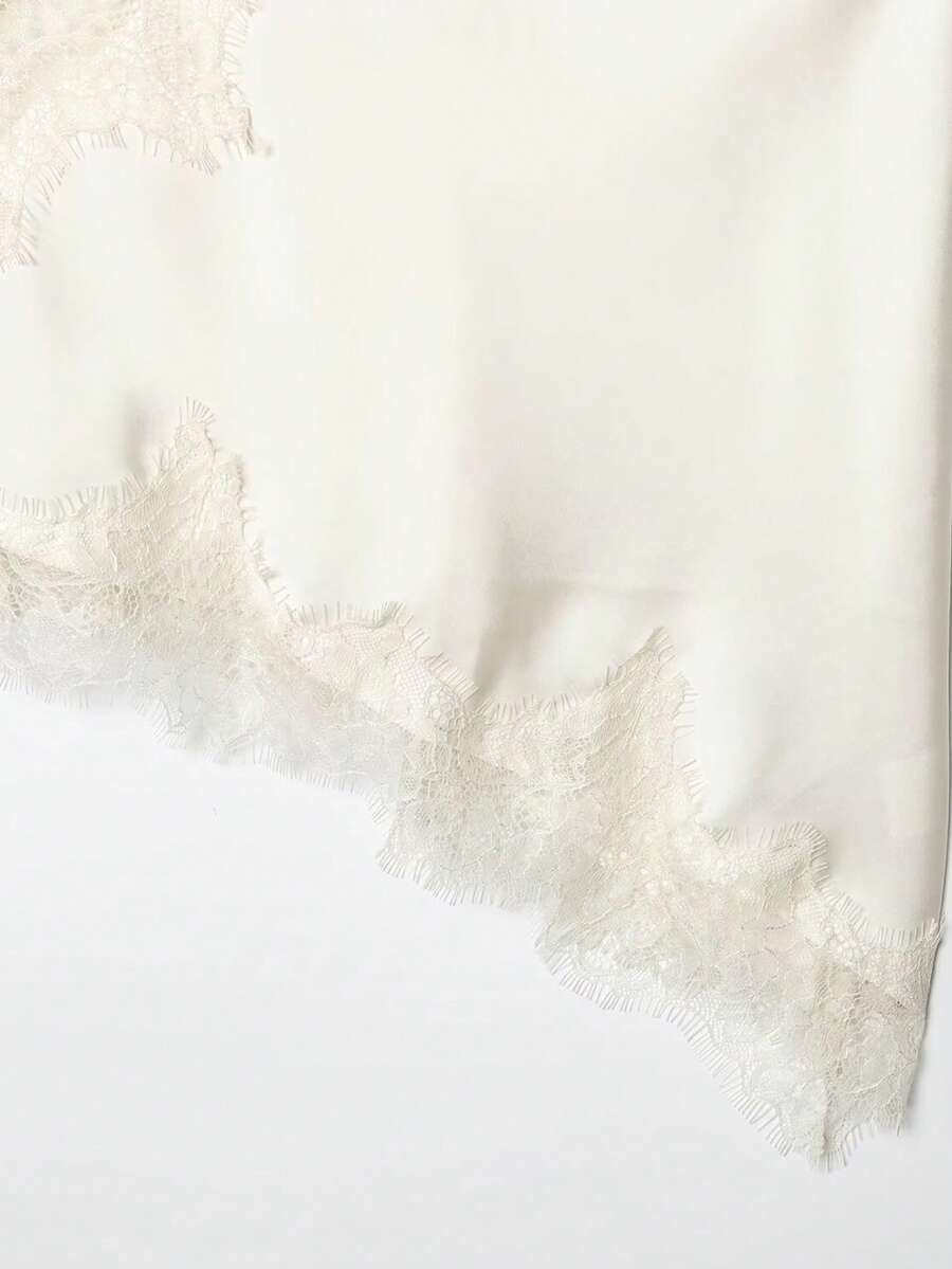 Contrast Lace Spaghetti Strap Top