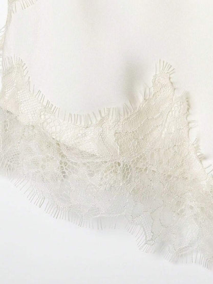 Contrast Lace Spaghetti Strap Top