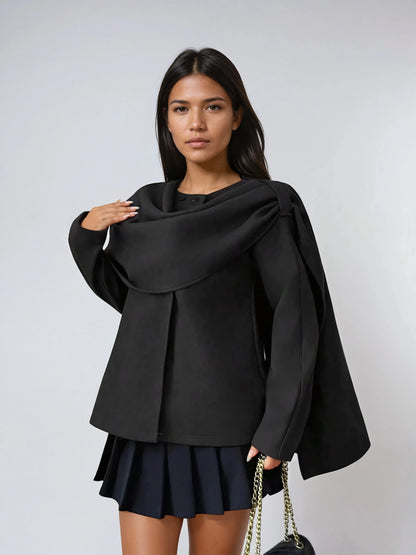 Vintage Black Shawl Collar Jacket