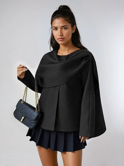 Vintage Black Shawl Collar Jacket