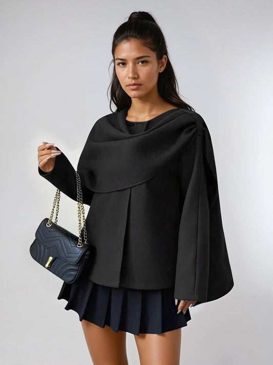 Vintage Black Shawl Collar Jacket