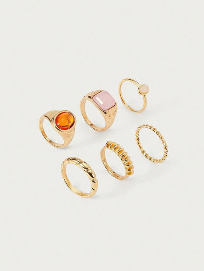 Auric Minimalist Geometric Rings
