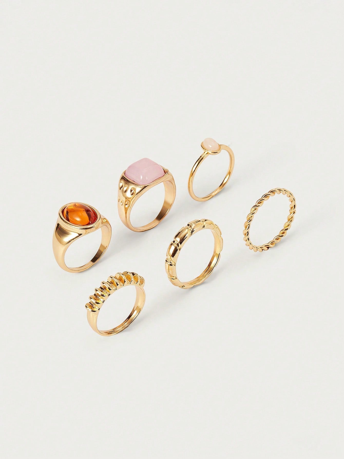 Auric Minimalist Geometric Rings