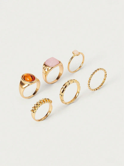 Auric Minimalist Geometric Rings