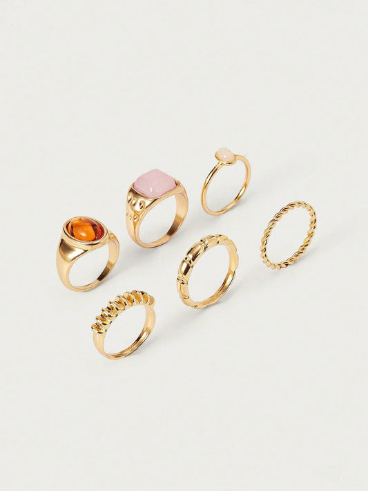 Auric Minimalist Geometric Rings