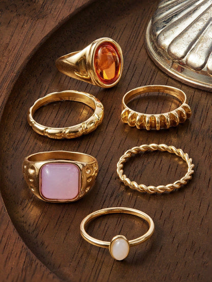 Auric Minimalist Geometric Rings