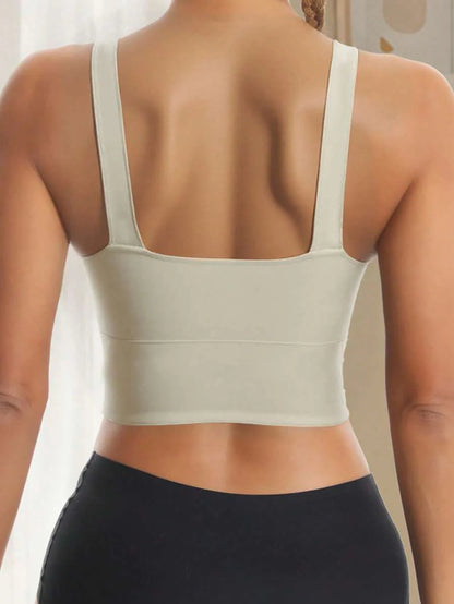 Sculpted Racerback Crop Bra