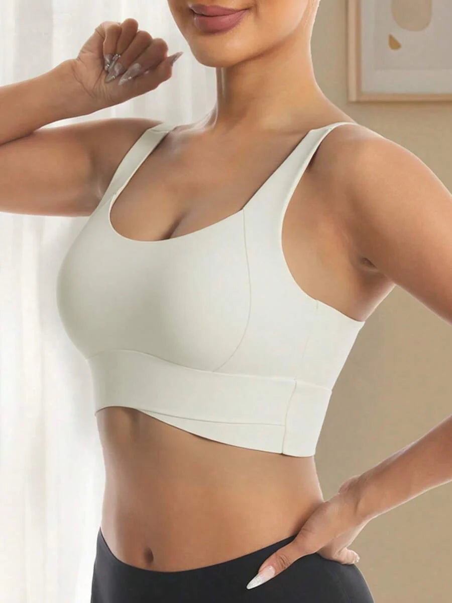 Sculpted Racerback Crop Bra
