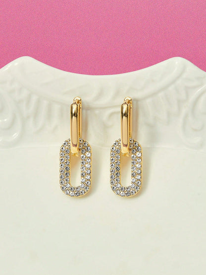Gold Geometric Earrings Dual Wear Styles Everyday Elegant