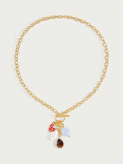 Gilded OT Clasp Minimalist Pendant Necklace