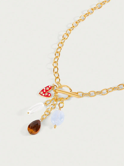 Gilded OT Clasp Minimalist Pendant Necklace