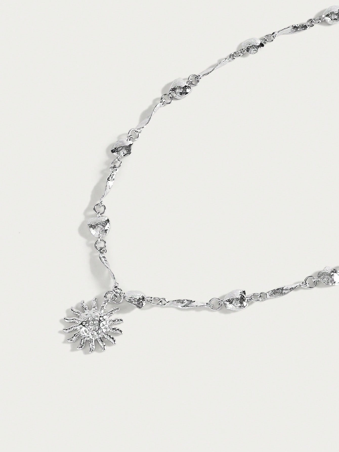 Gilded Sunflower Geometry Necklace