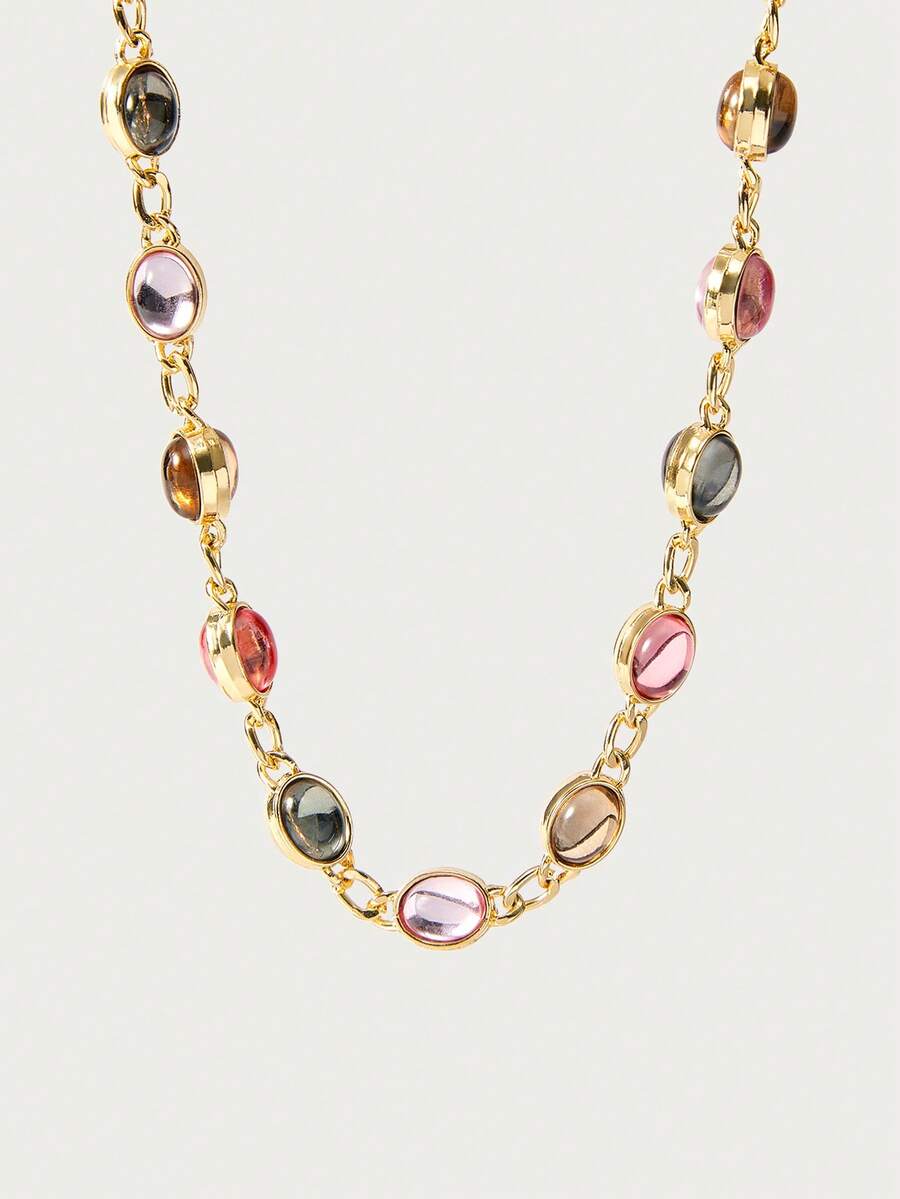 Rhinestone Vintage Chain Necklace