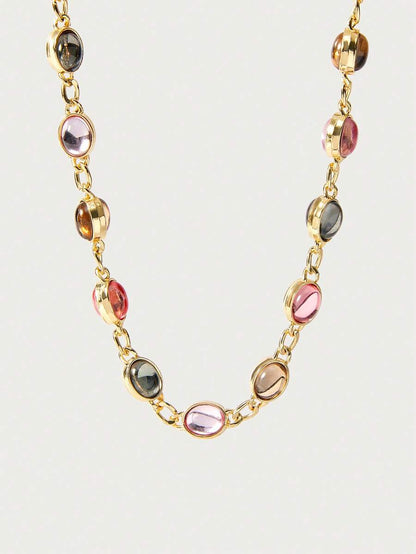 Rhinestone Vintage Chain Necklace