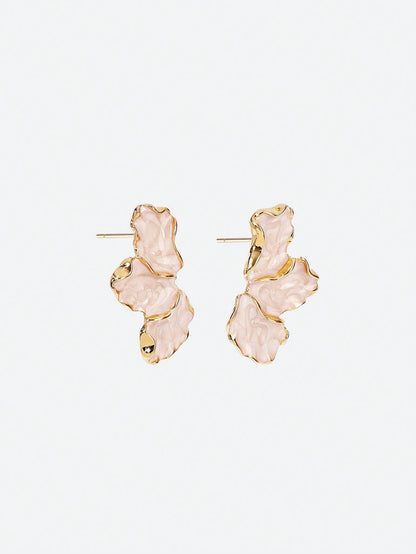 Beige Blossom Earrings