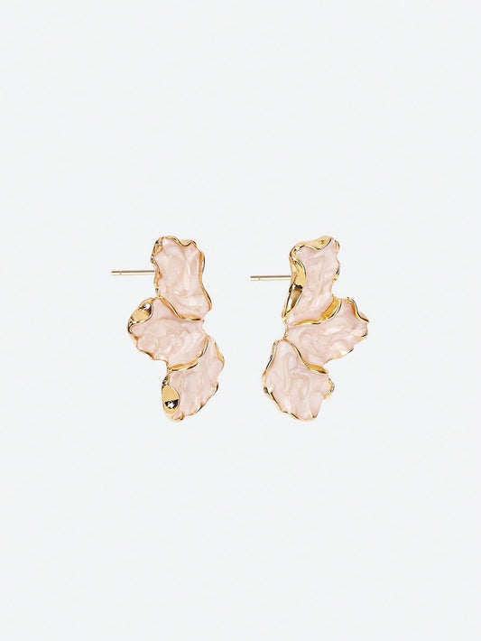 Beige Blossom Earrings