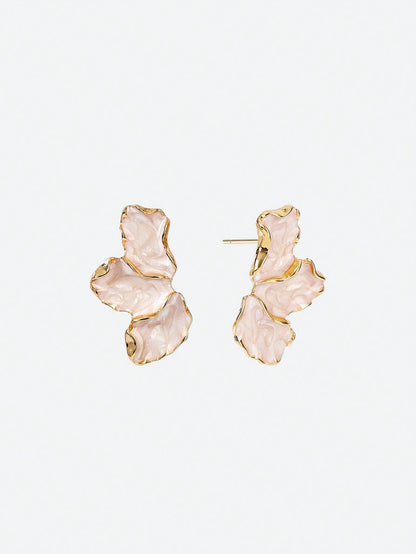 Beige Blossom Earrings