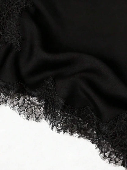 Contrast Lace Spaghetti Strap Top