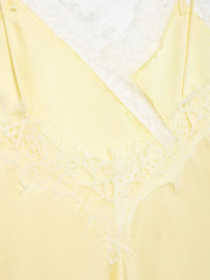 Contrast Lace Spaghetti Strap Top